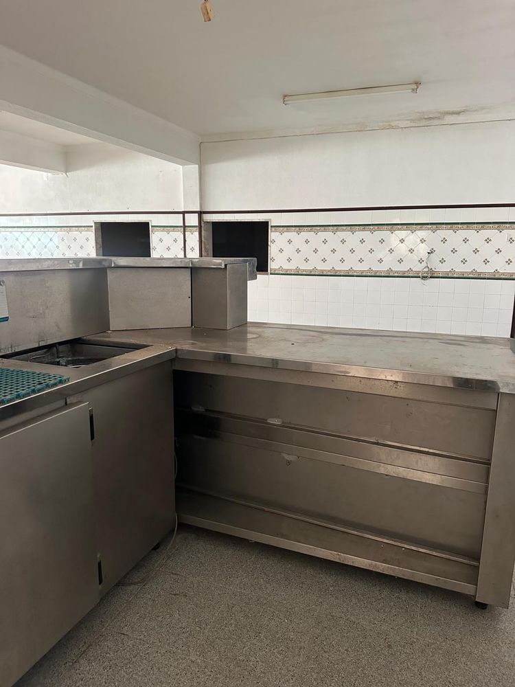 Bancada inox em L