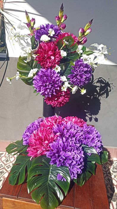 Stroik Serce I Bukiet Do Wazonu – Komplet Premium Na Cmentarz