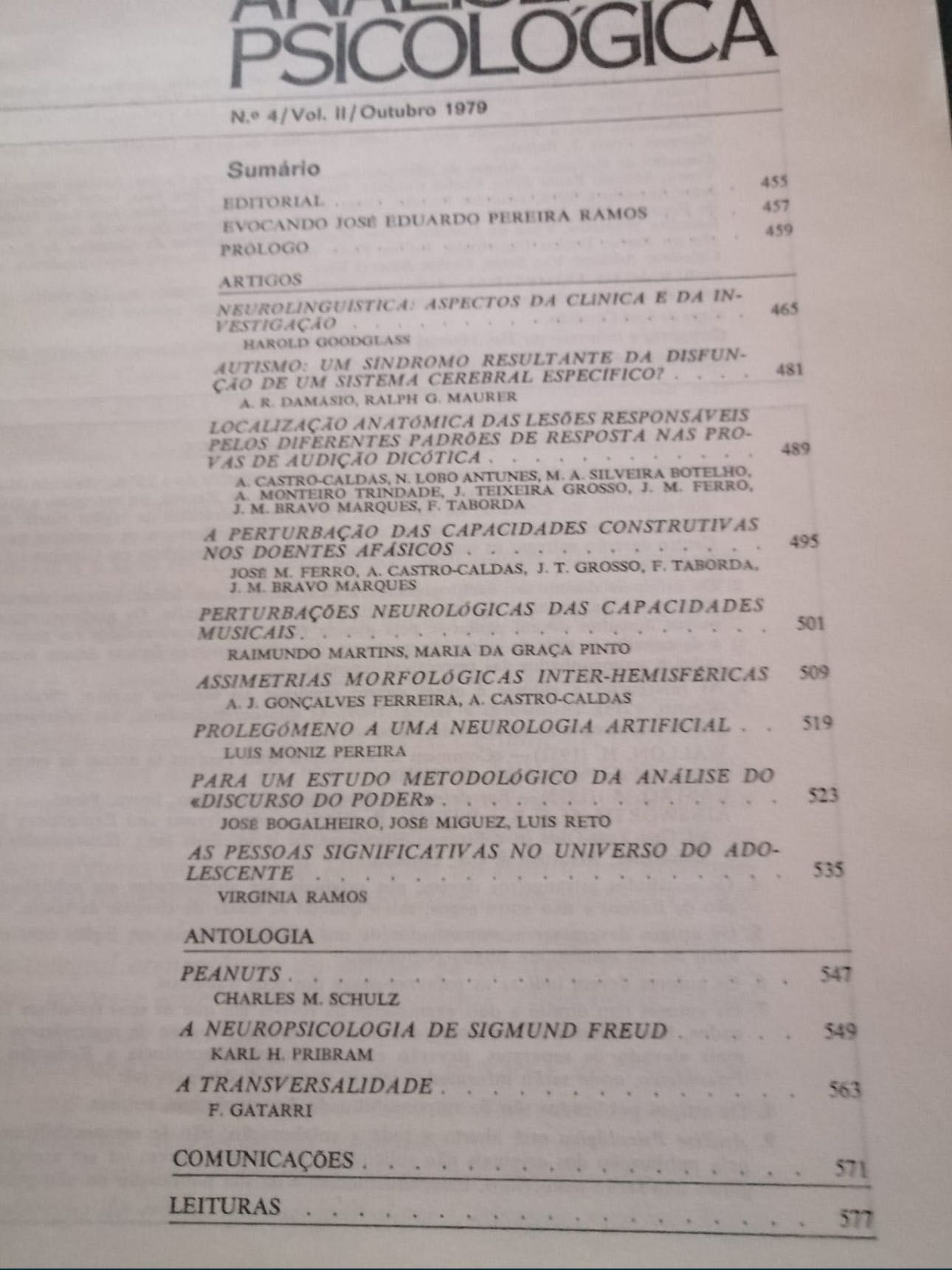 Revista Análise Psicológica