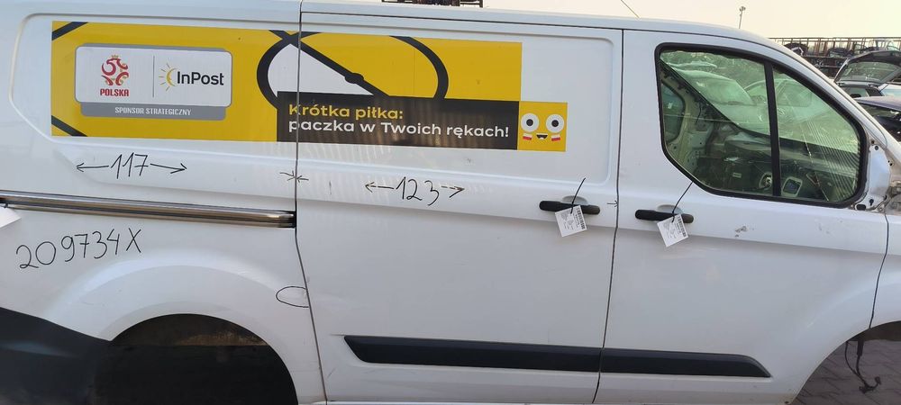 DRZWI PRZESUWNE PRAWE FORD TRANSIT CUSTOM L1H1 FROZEN WHITE