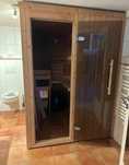 Sauna fińska sucha drewniana zewnętrzna jak nowa piec 7,5 KW