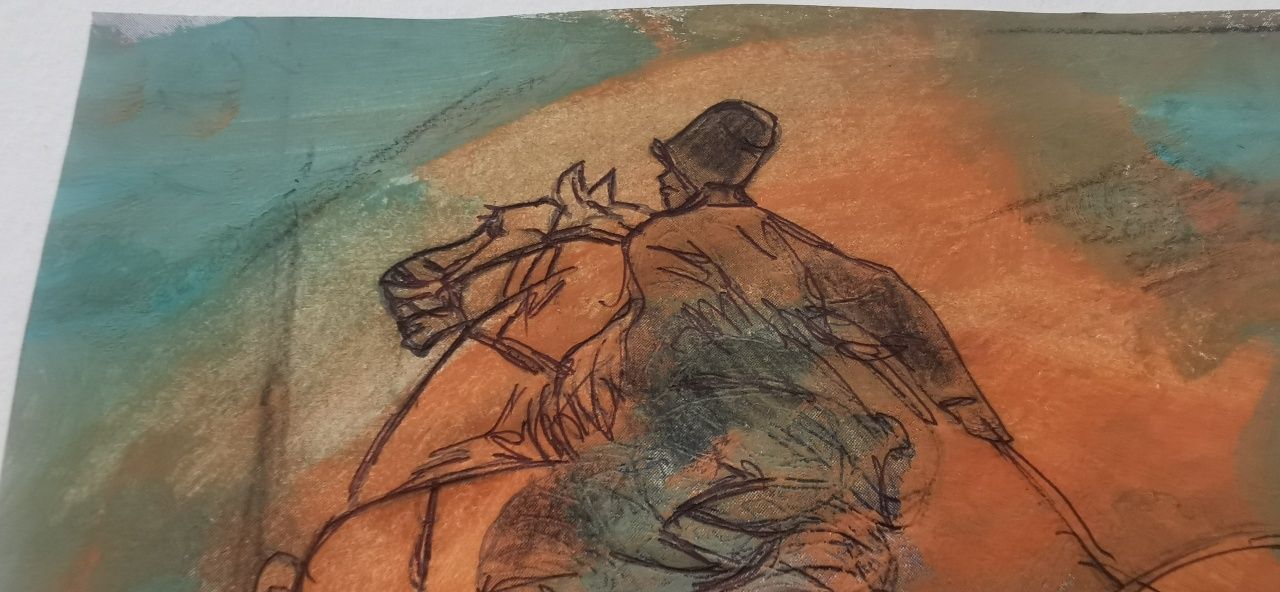 Akwarele na papierze, vintage.
