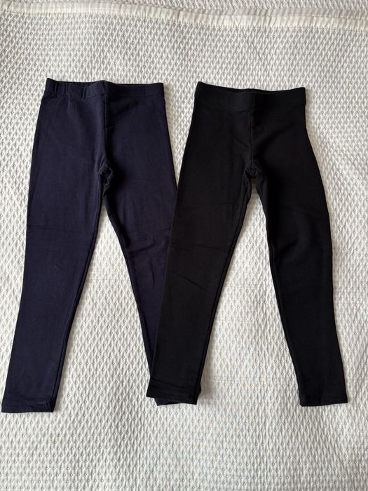 REZERWACJA NOWE Legginsy H&M 116 ocieplane granatowe i czarne