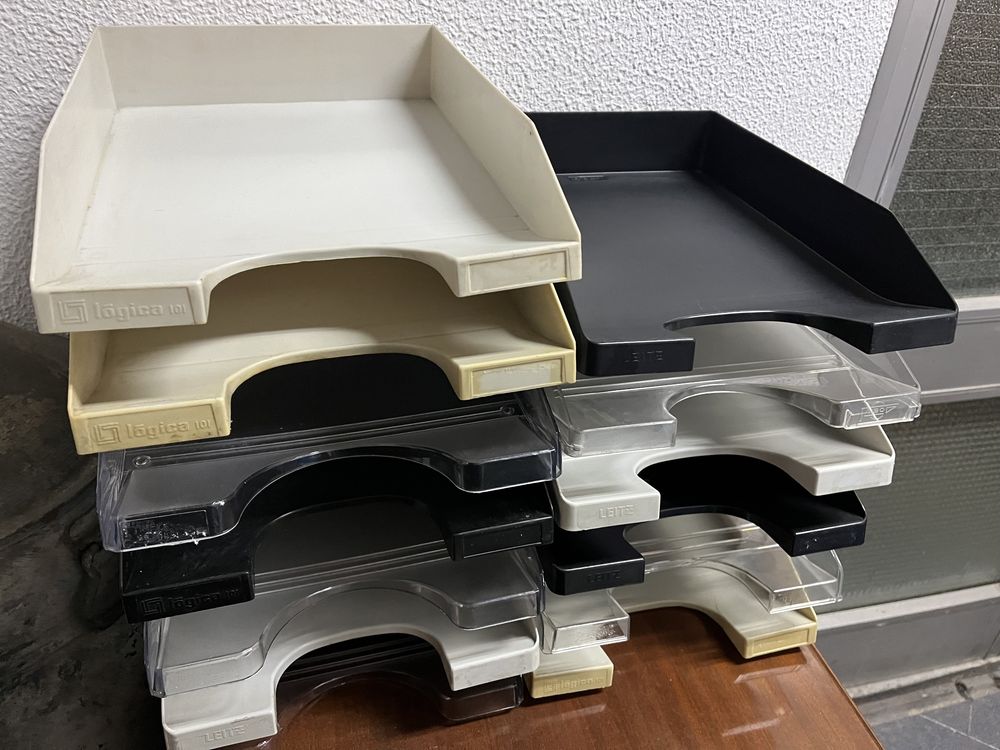 Porta papéis / organizador em plástico conjunto de 12 unidades