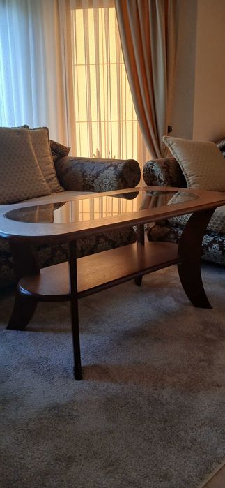 Stolik kawowy-ława naturalna okleina dębowa-okazja