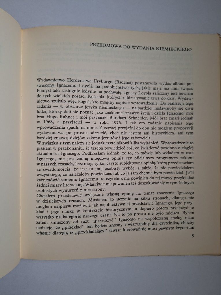 Ignacy Loyola, tekst Karl Rahner, zdjęcia H.N. Loose