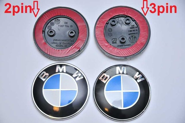 82мм эмблема на бампер BMW F серия 51147057794 51147288752 2pin/3pin