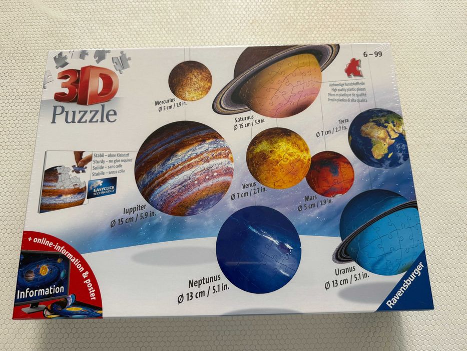 Puzzle 3D Ravensburger Sistema Solar 540 peças
