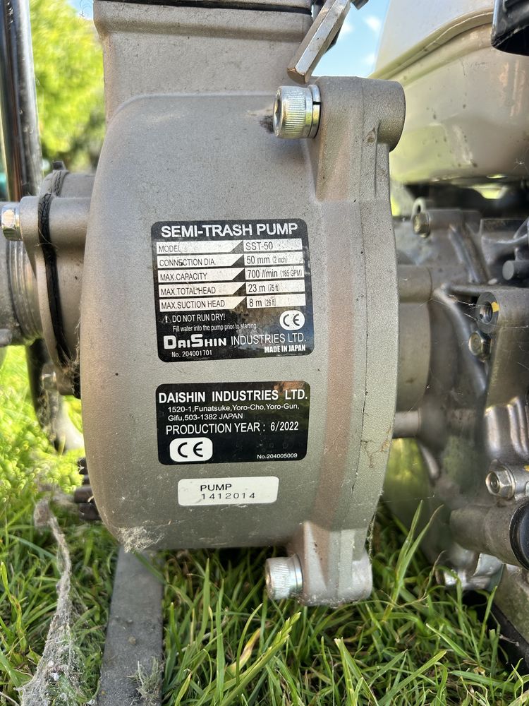 Pompa szlamowa / Pompa Honda Gx 120 /SST-50/ Motopompa