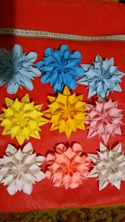 Оригами Хризантема для декора, украшения упаковки подарка