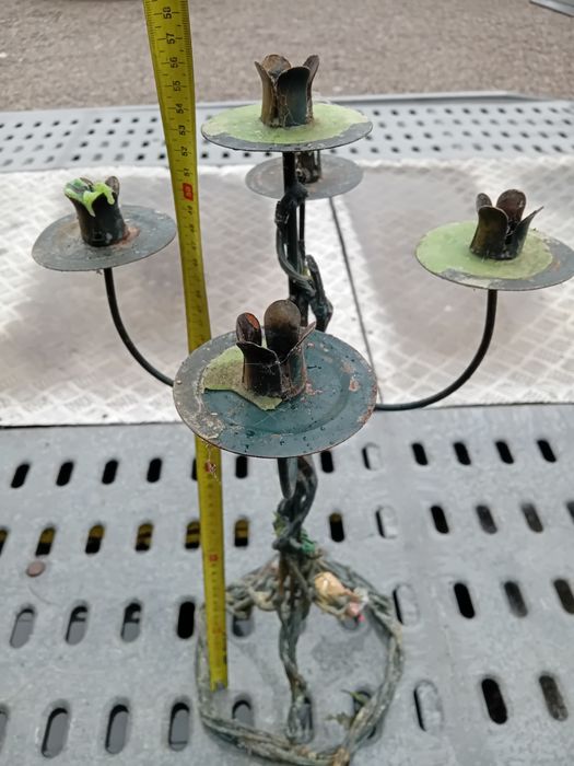 Stary świecznik 5 świec