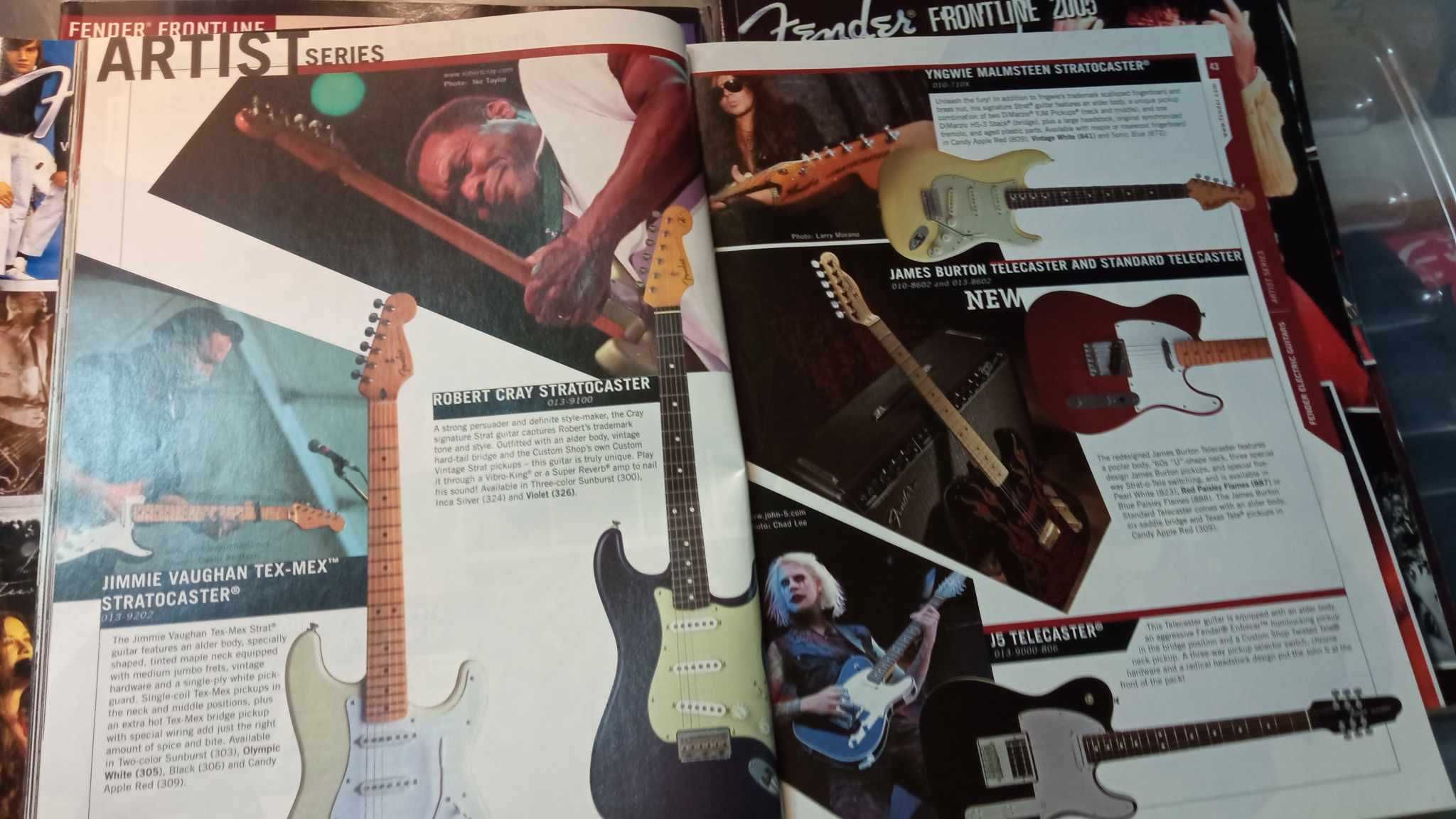 catalogos guitarras Fender, ESP, Jackson