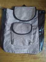 Plecak brokatowy worek z brokatem brązowy plecaczek błyszczący