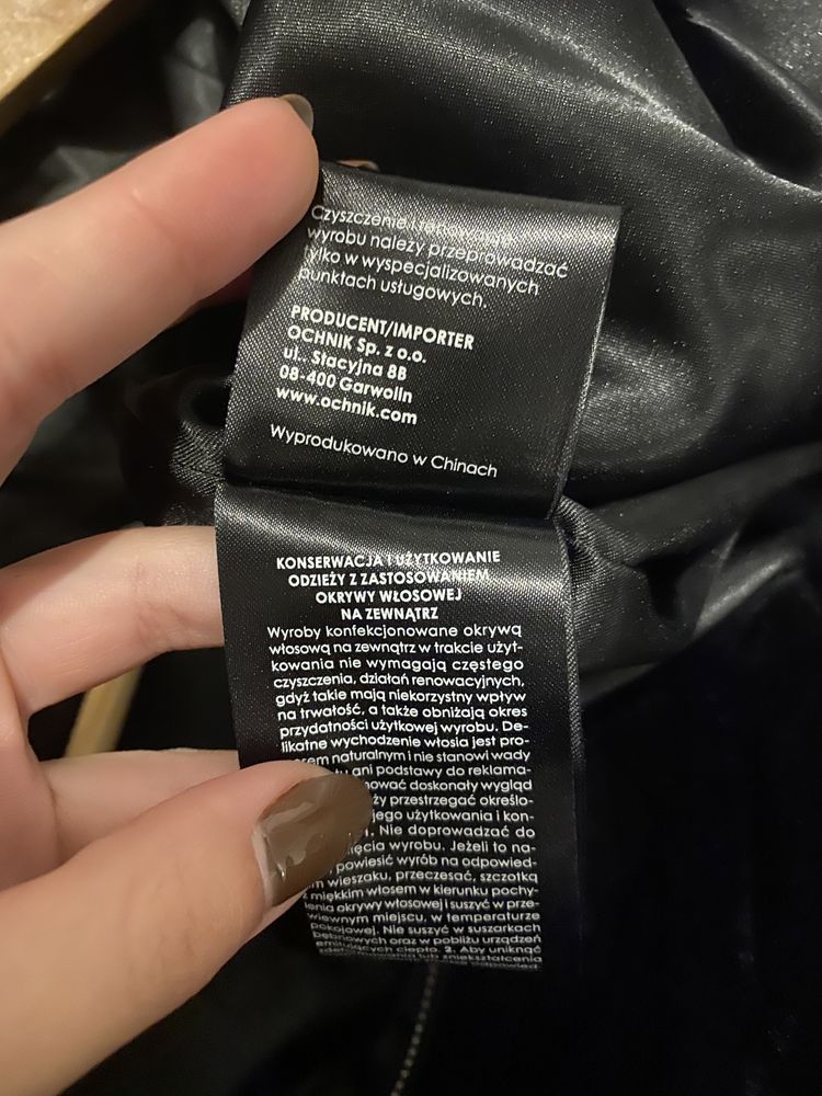 Futro płaszcz Ochnik XS nowy