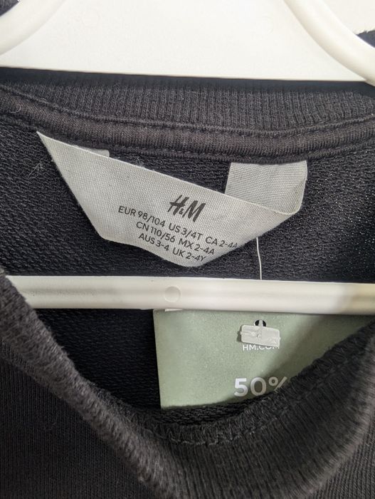 Sukienka dziewczęca H&M czarna falbanki koronka