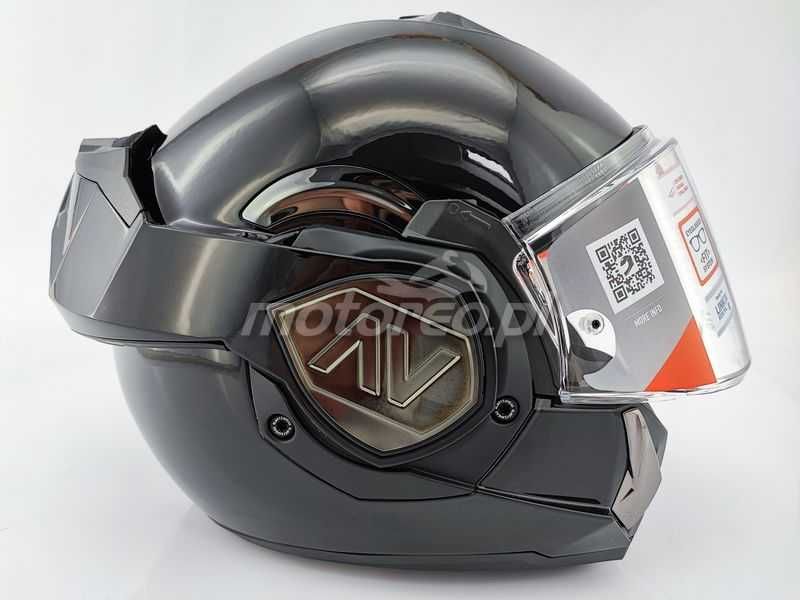 WYPRZEDAŻ Kask Szczękowy Blenda LS2 FF906 ADVANT Czarny Połysk