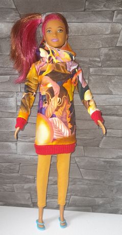 Tunika z leginsami dla lalki w typie Barbie szyty nowy