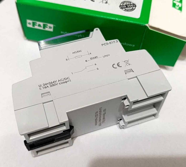 Przekaźnik czasowy, zegar PCS - 517 F&F NOWY