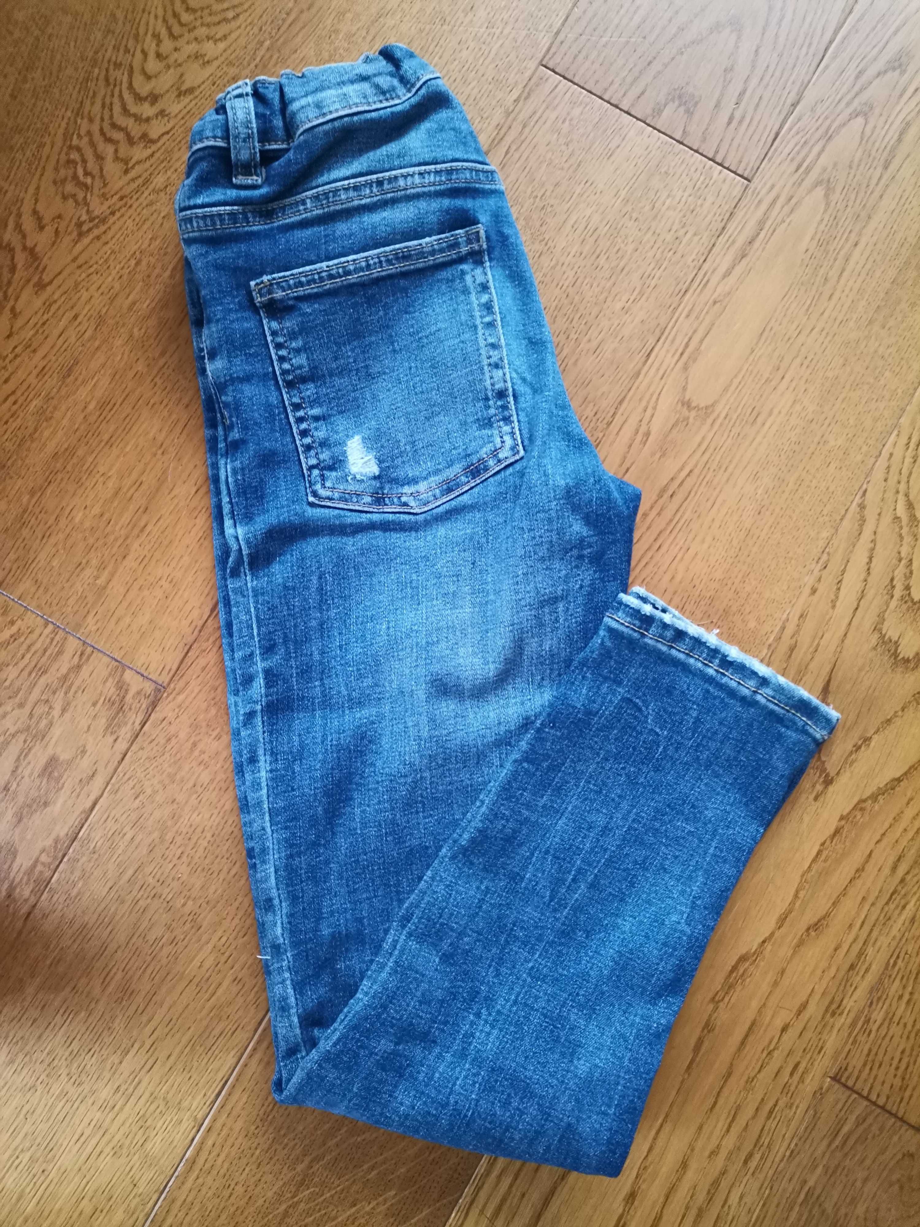 Jeansy skinny, ZARA, 140, z dziurami