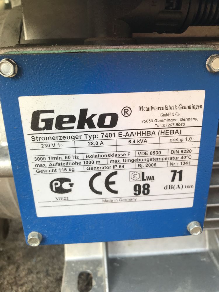 Генератор Geko 7401 (6,5кВт) (не Китай)