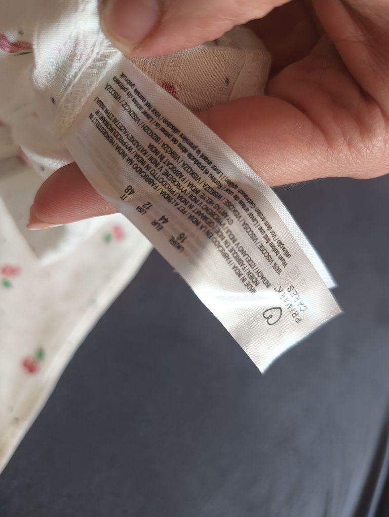 Nowa biała spódniczka w wisienki Primark, rozmiar 44!