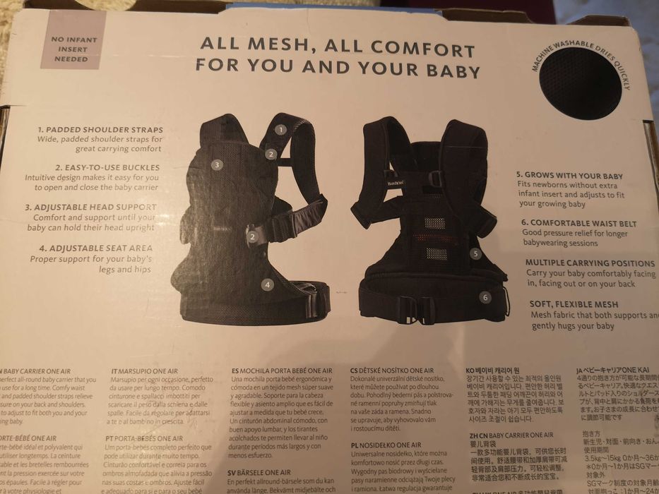 Nosidełko BabyBjörn One Air antracyt