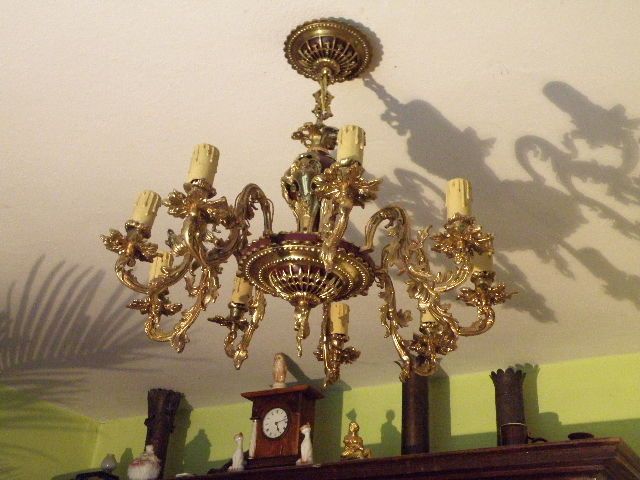 Żyrandol mosiężny
