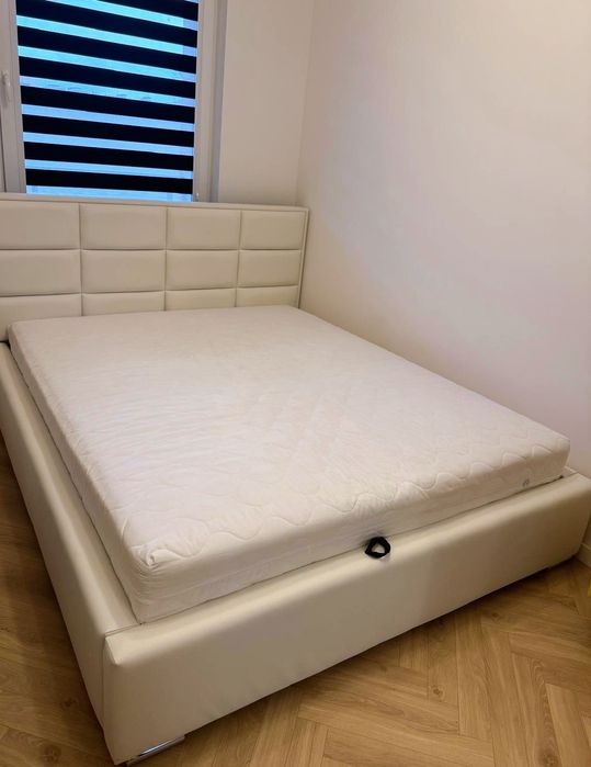 Łóżko 160x200 z pojemnikiem, stelaż metalowy