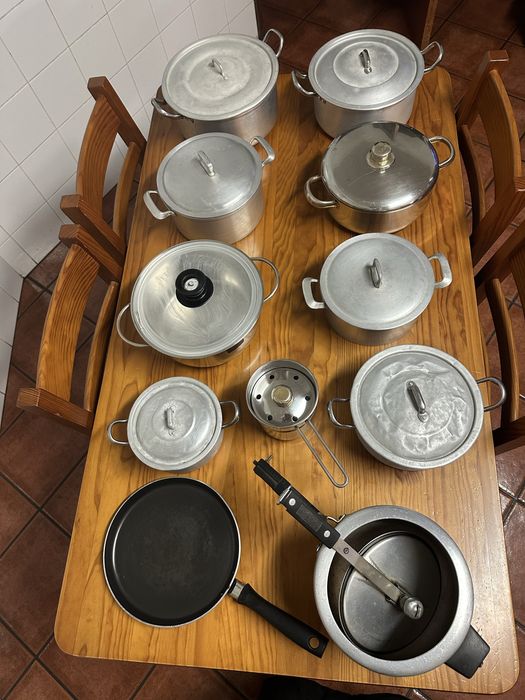 Serviço de Cozinha em Aluminio Antigo e em Inox ( Tachos, Panelas, …)