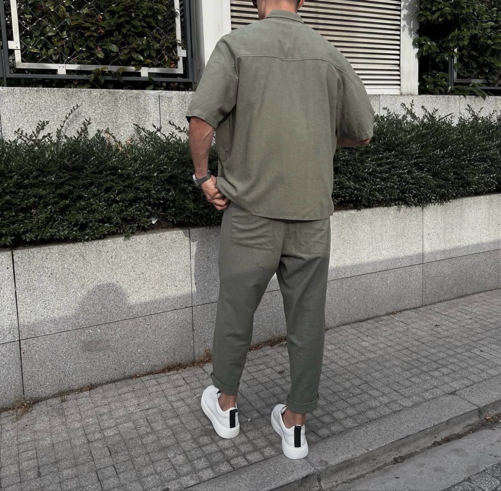 Продам НОВИЙ оверсайз чоловічий льяний костюм!