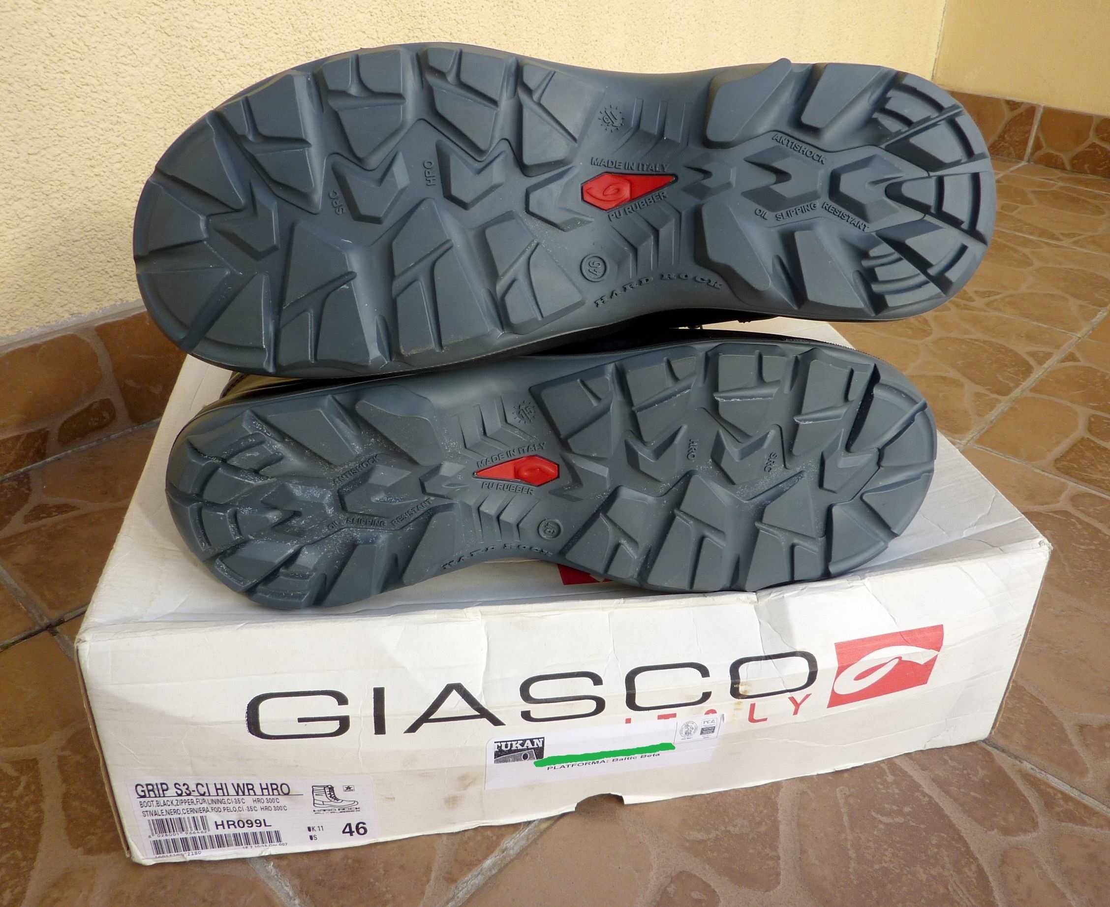 zimowe buty robocze / ochronne GIASCO Grip S3 CI HI WR HRO -rozmiar 46