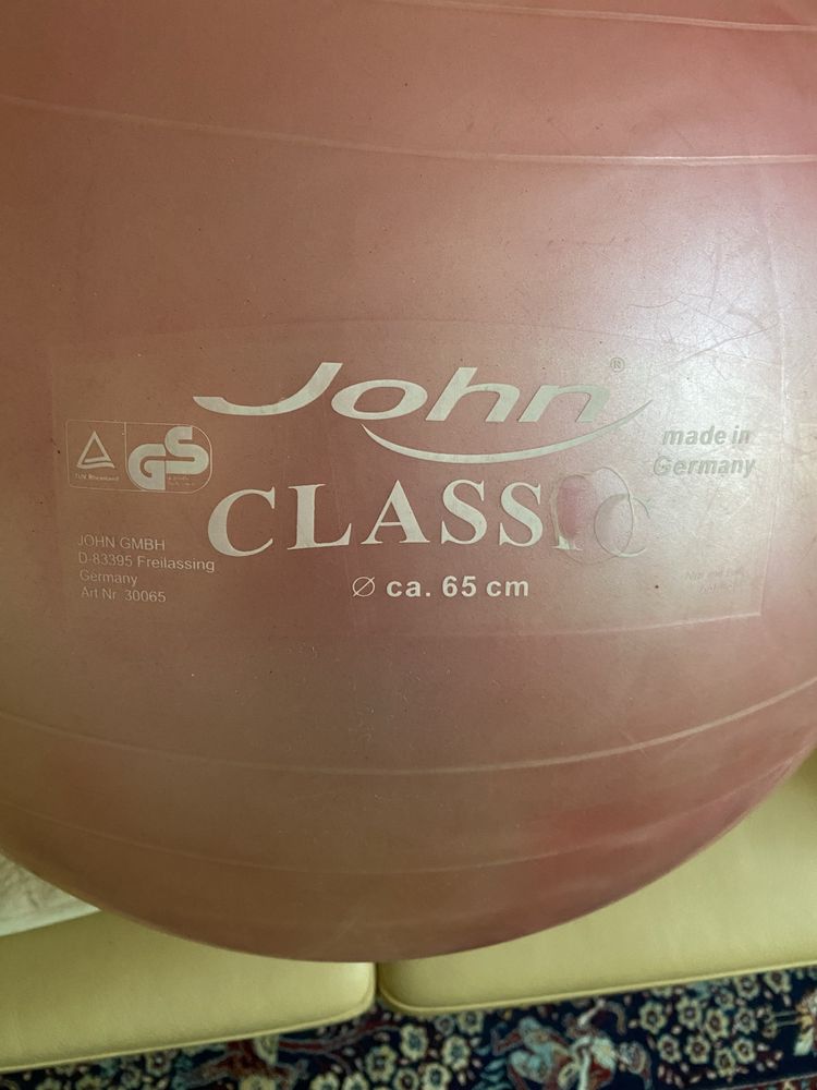 Piłka gimnastyczna f-my John rehabilitacja fitness joga 65 cm czerwień