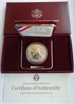 США 1 долар 1988р. (D) СРІБЛО. Олімпійські ігри в Сеулі. Сертифікат.