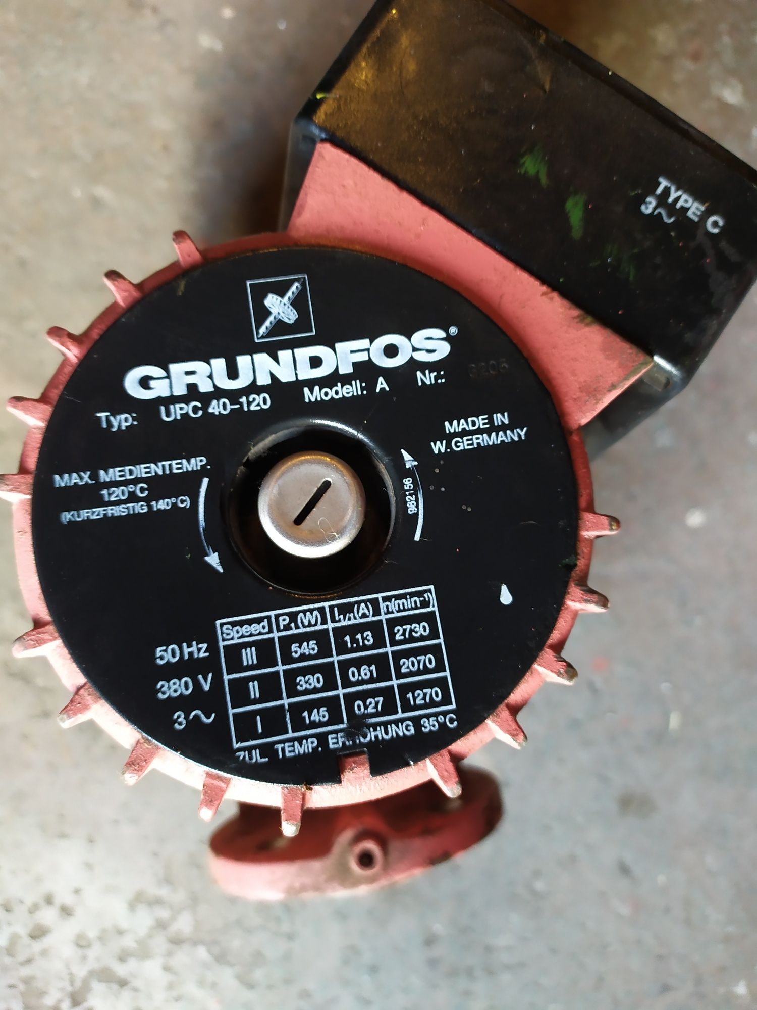 Насос циркуляционный Grundfos UPC 40-120 (380V)