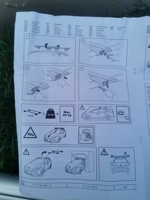 Багажник на кришу Renault Megane Scenic