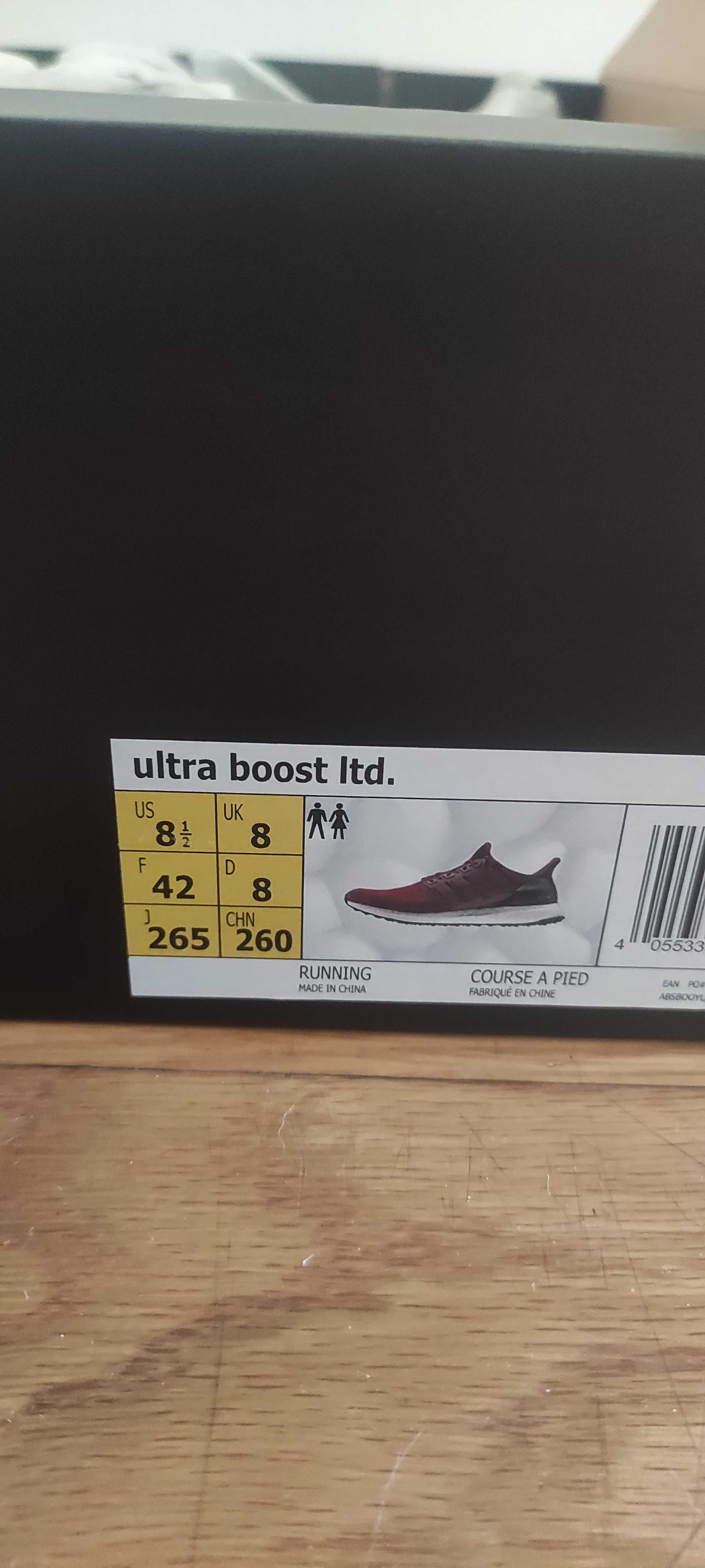 Adidas Ultraboost Burgundy NOVAS 42