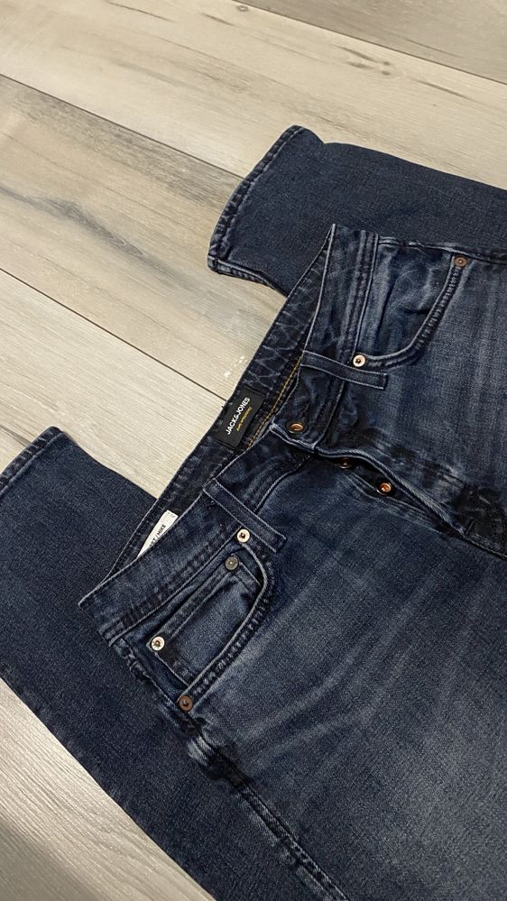 Spodnie Jack&Jones 29/32 COMFORT / MIKE granatowe męskie