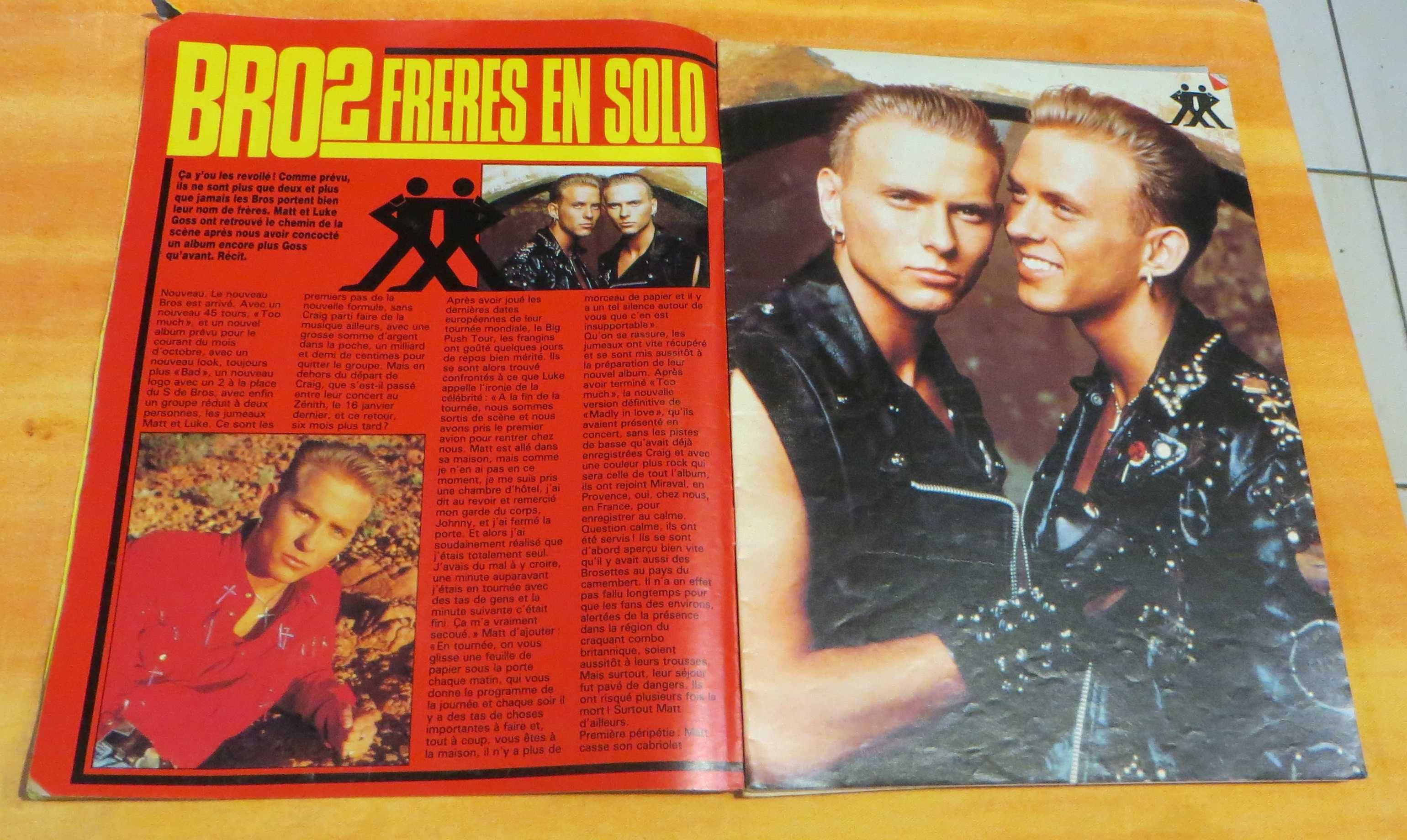 Revista Música Salut Goldman, Stallone e Poster David Hallyday - 1989