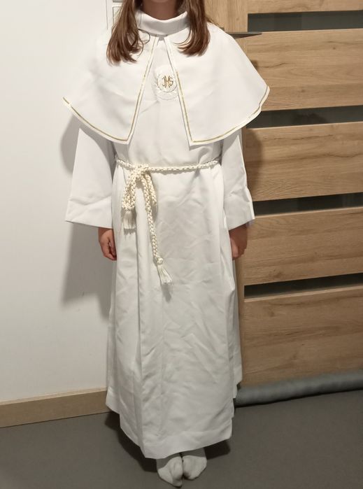 Alba komunijna dla dziewczynki, narzutka, wianek, torebka ok 134