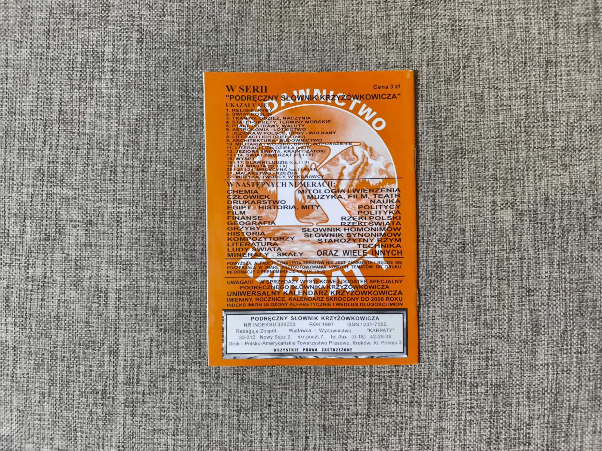 Podręczny słownik krzyżówkowicza - Ponad 1000 haseł!