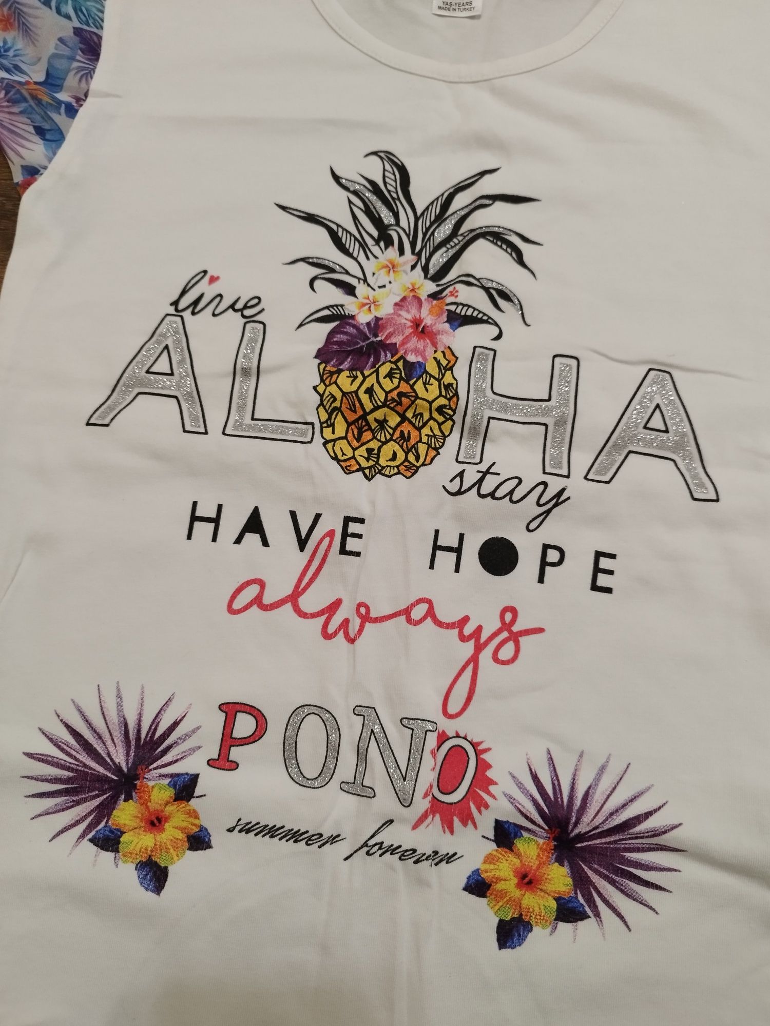Bluzka koszulka dla dziewczynki ananas R.116/122