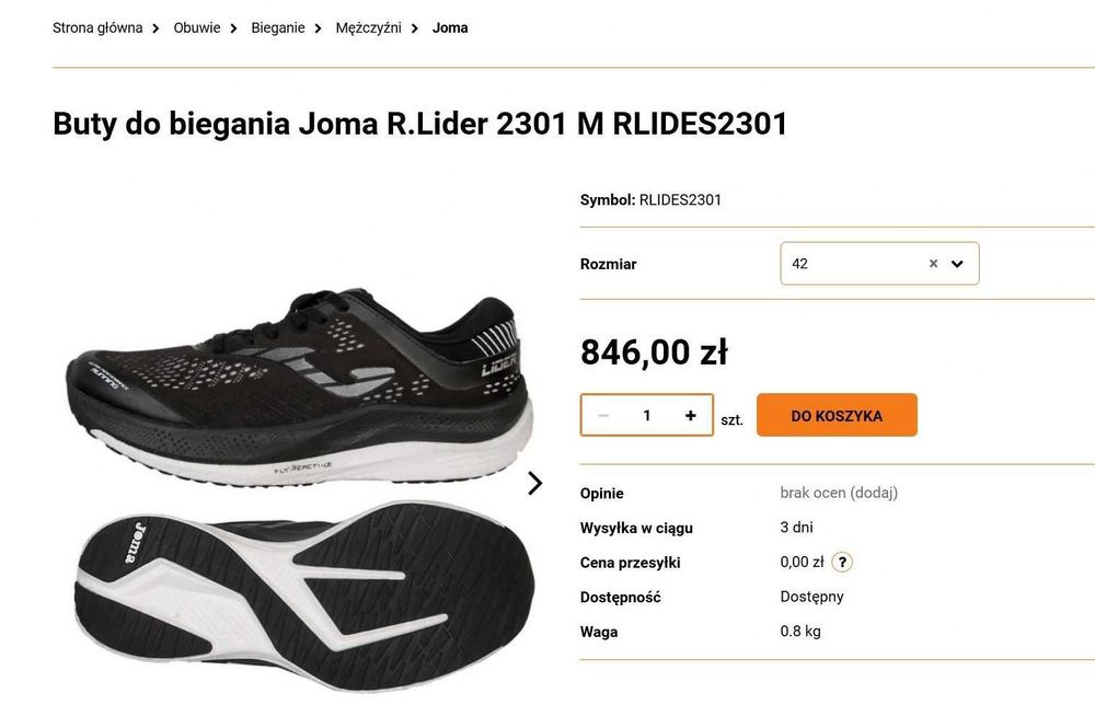 Buty do biegania Jogging Chodzenia Nordic Walking Joma Męskie  R 42
