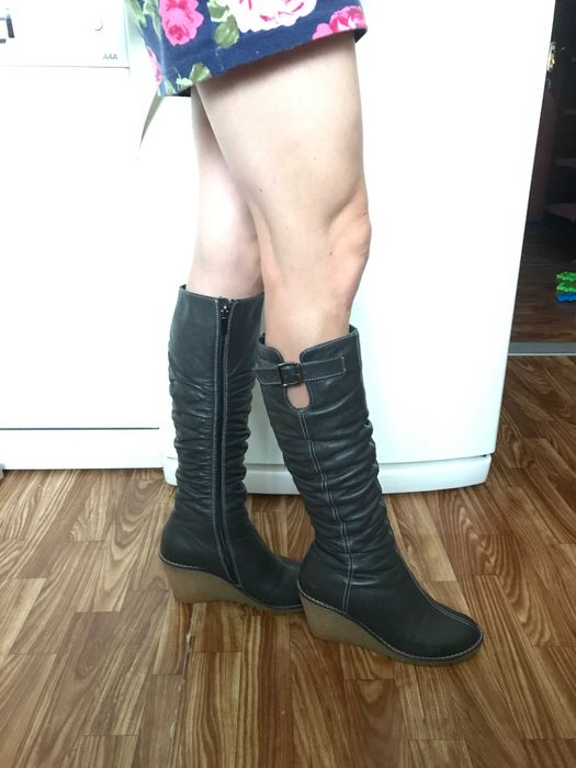 Сапоги Жіночі зимові шкіряні черевики 37 р.