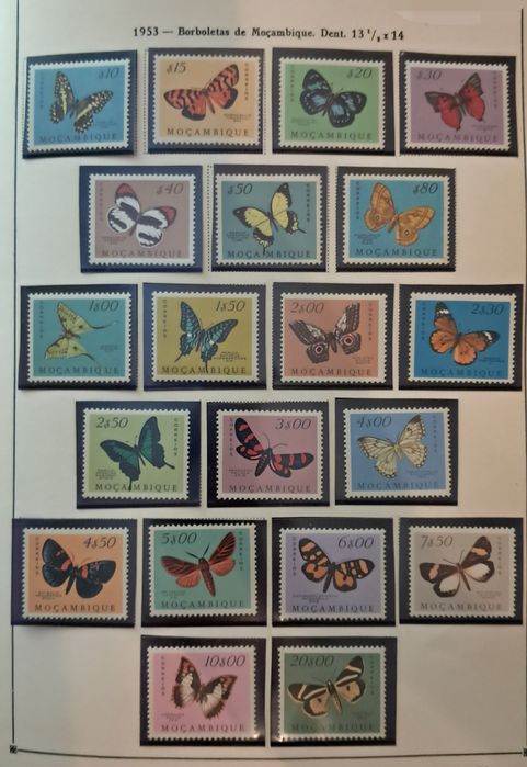Selos: 1953 - Borboletas de Moçambique (Moçambique)