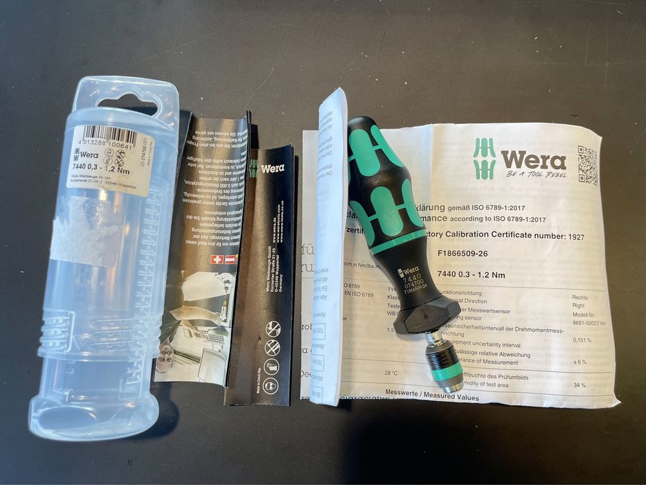 0,3-1.2 Nm Wera 7440 wkrętak dynamometryczny precyzyjny Thule iPhone