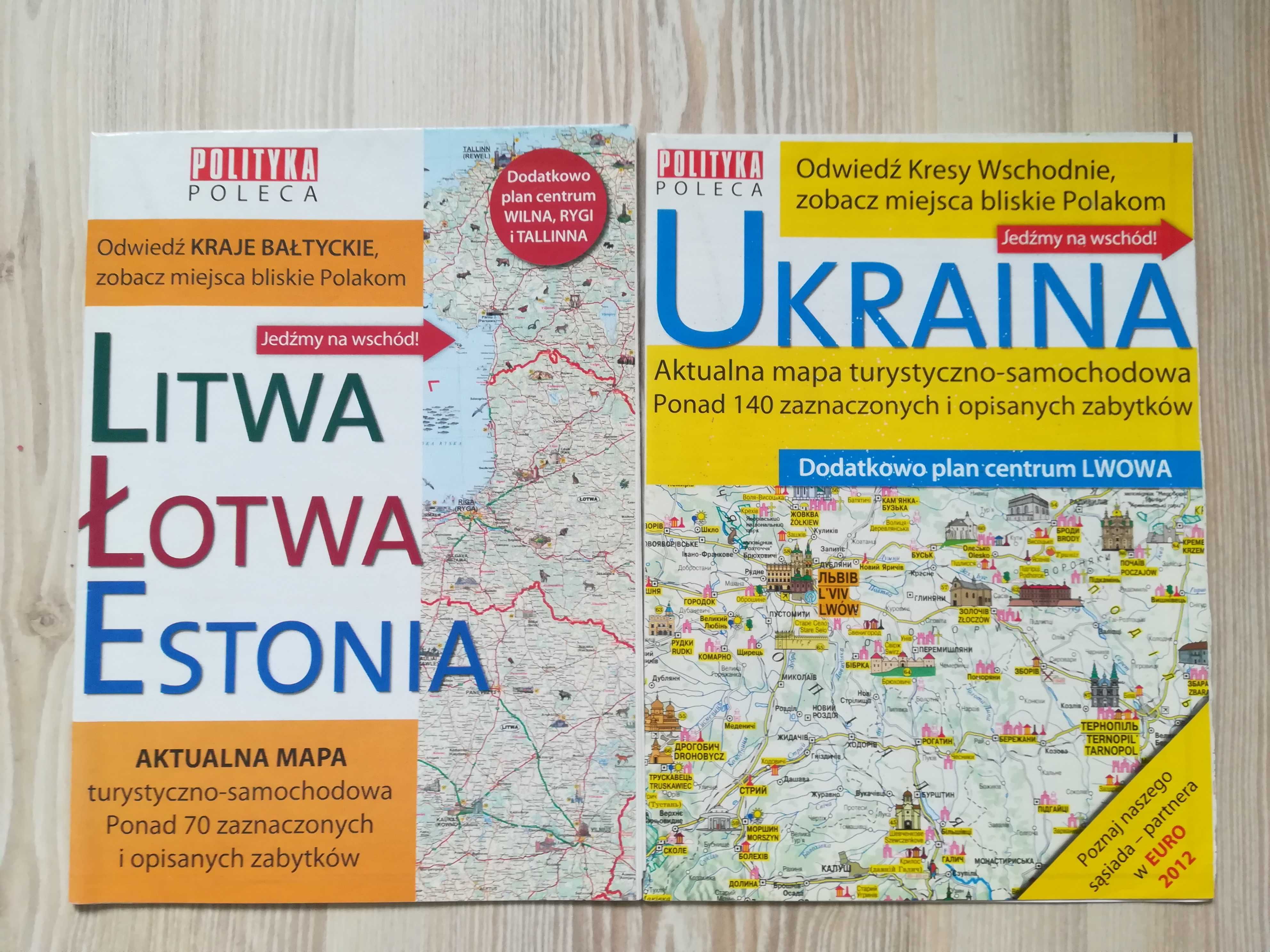 podróże mapa Litwa Łotwa Estonia  kraje nadbałtyckie