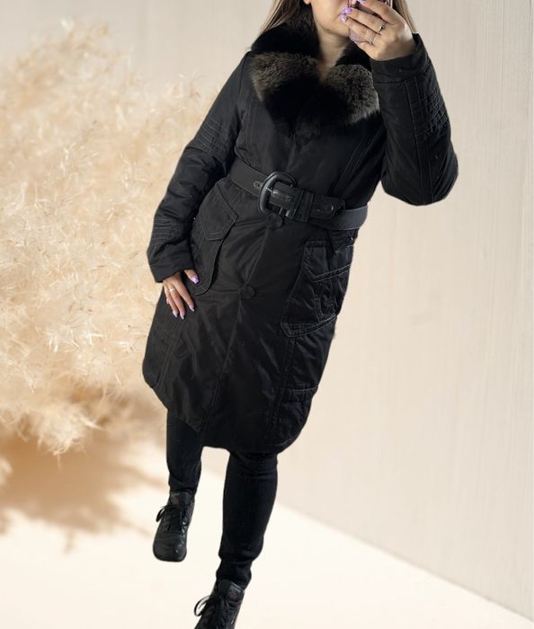 Czarna kurtka na zimę 38/M