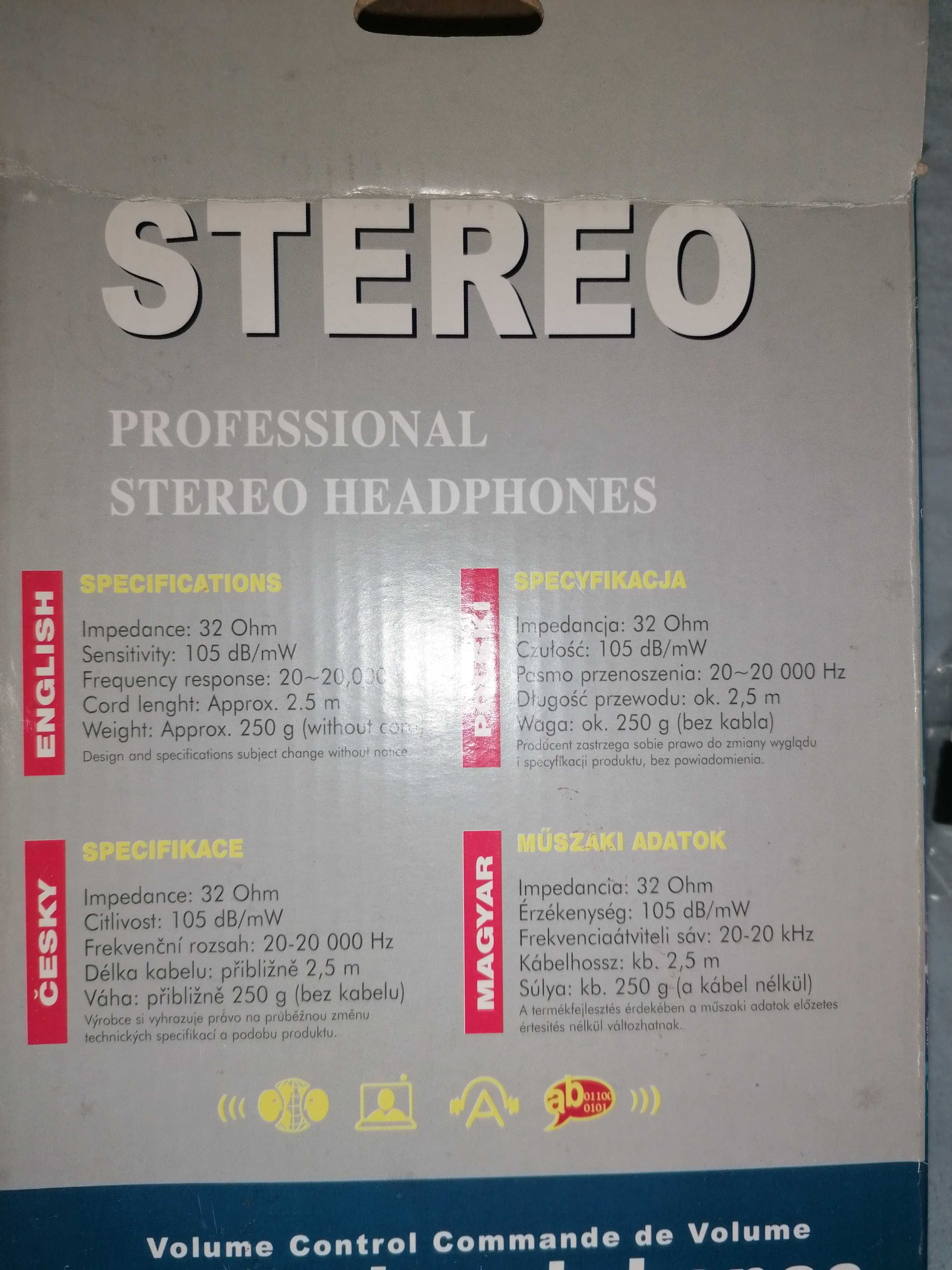 Słuchawki stereo Stereo Headphones Nowe