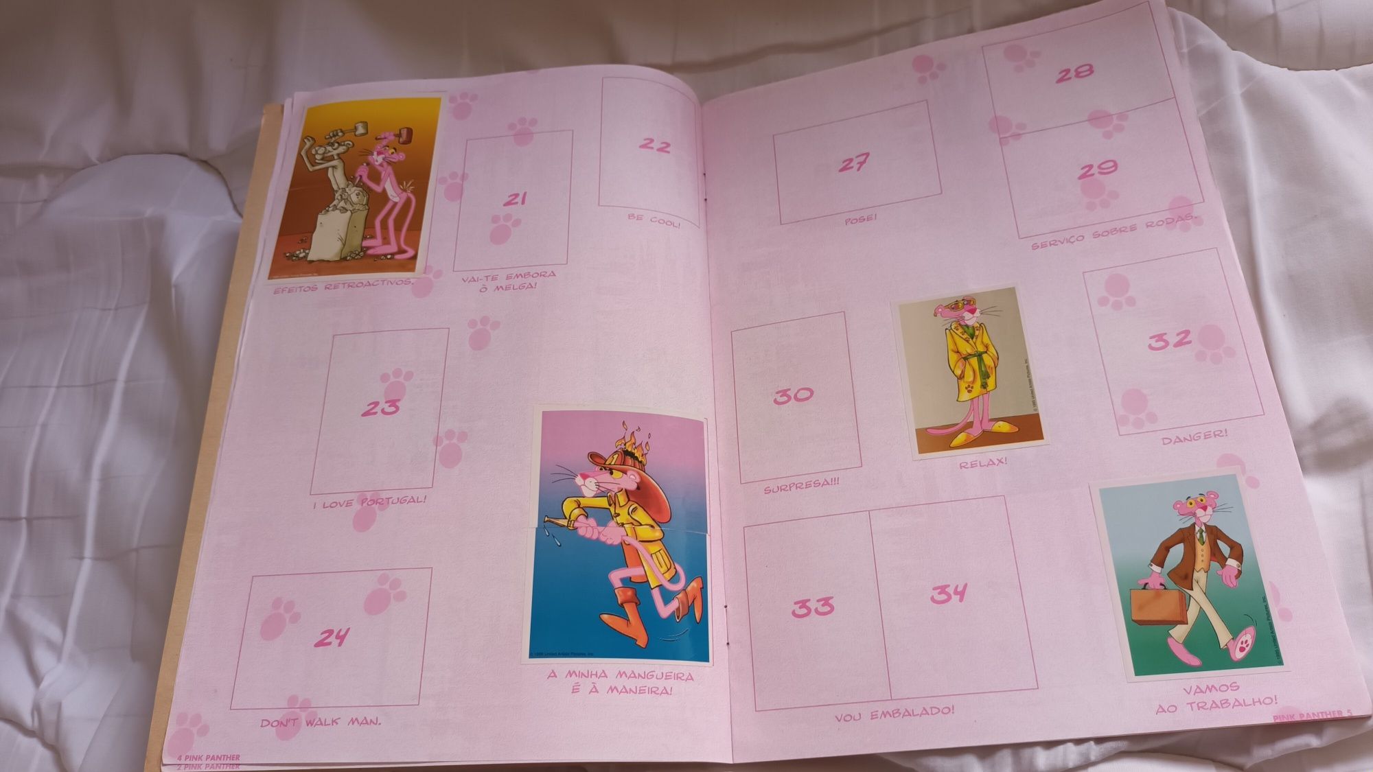 Caderneta The pink panther ulifer com 49 cromos