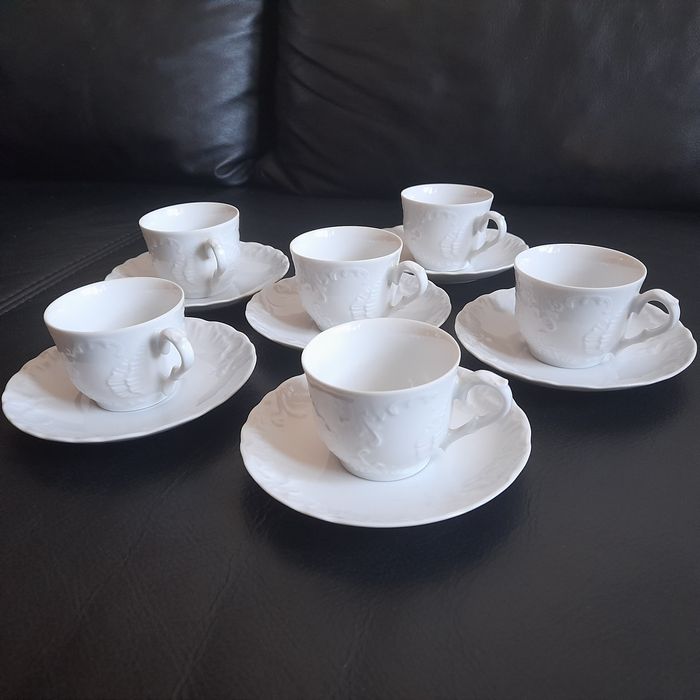 (Tylko dziś cena) Komplet filiżanek z talerzykami ĆMIELÓW  6 sztuk